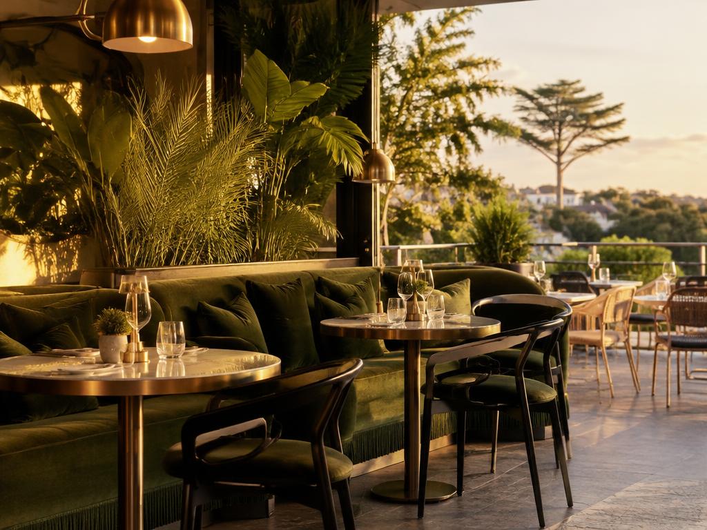 Oscar's terrace at golden hour
