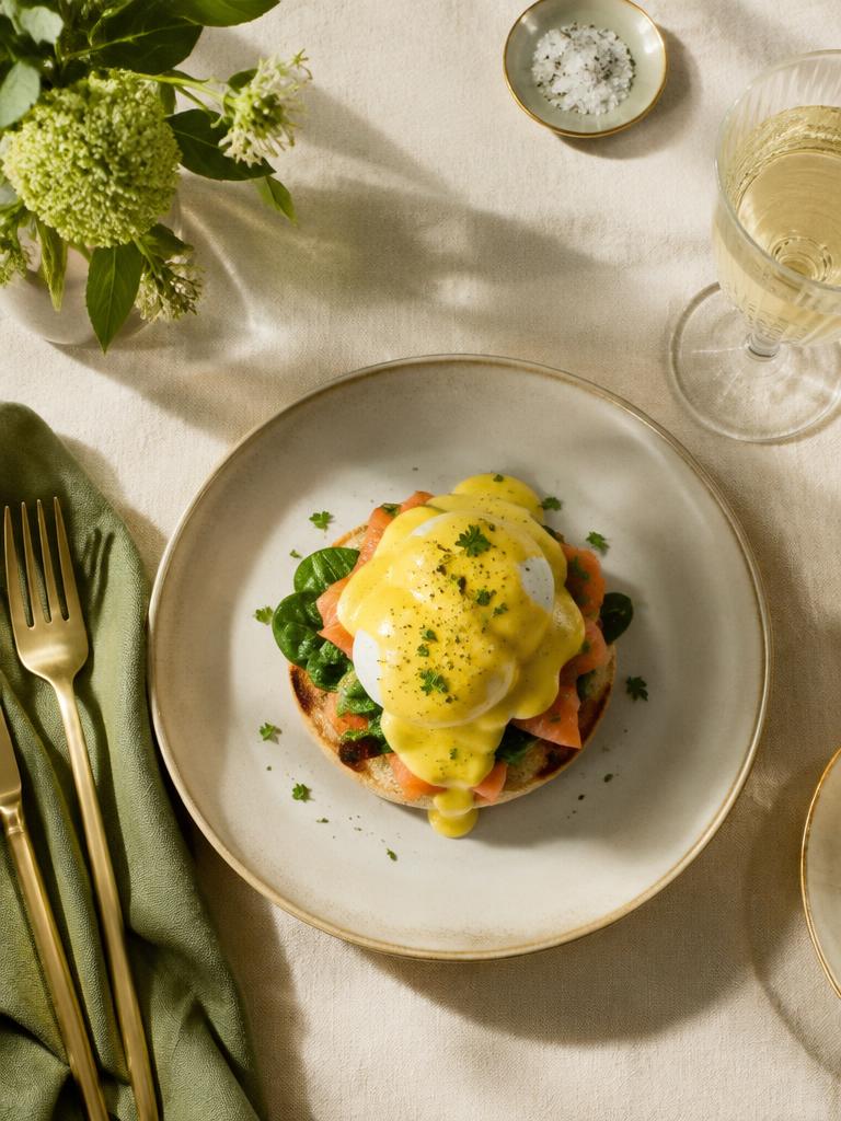 Oscar's signature eggs benedict